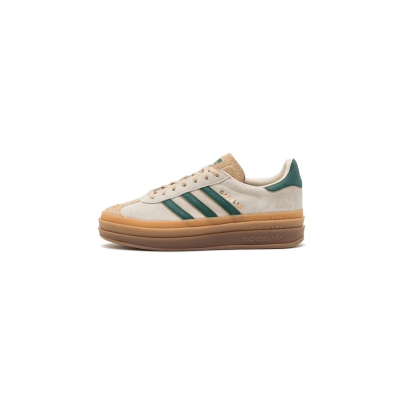 Adidas Gazzelle Bold - Beige Collegiate Green