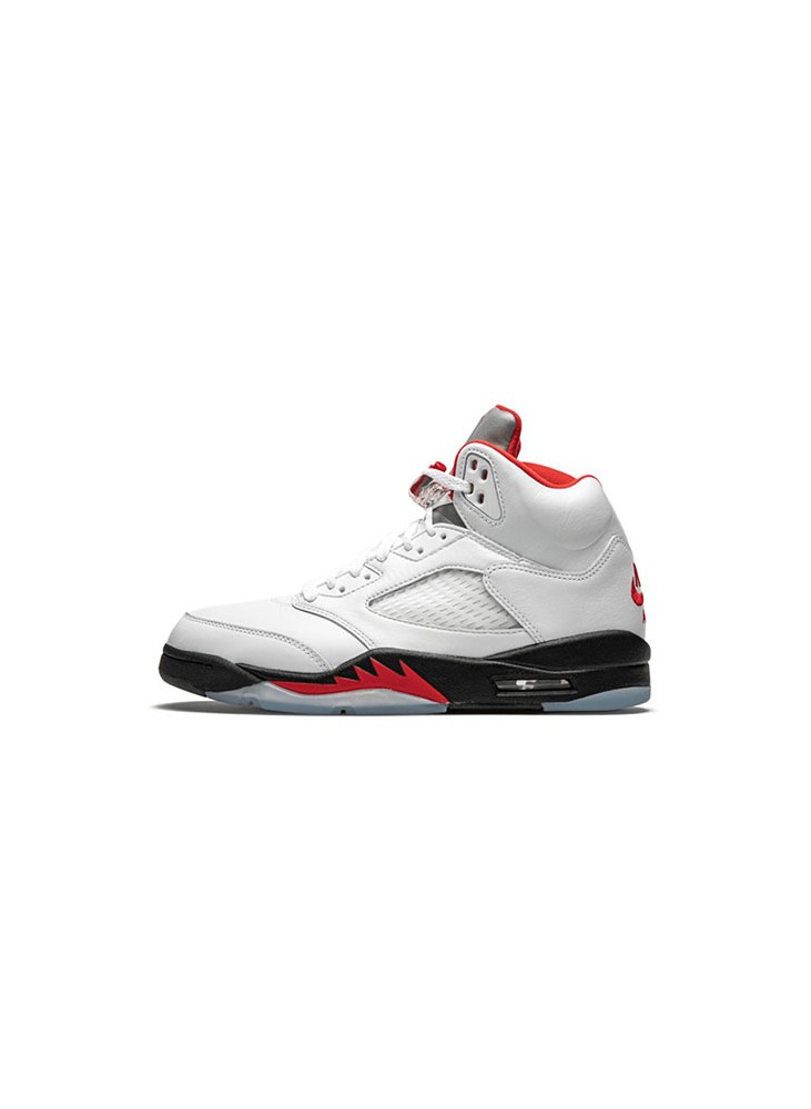 Air Jordan 5 Retro Fire Red Silver Tongue